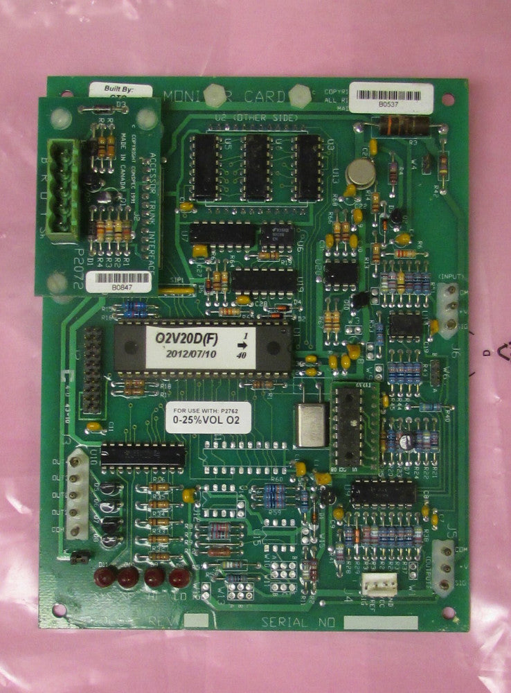 CONSPEC CONTROLS O2V20DF 00 CC P2065 Rev G Smart Card P2065-L Gas Monitor Card