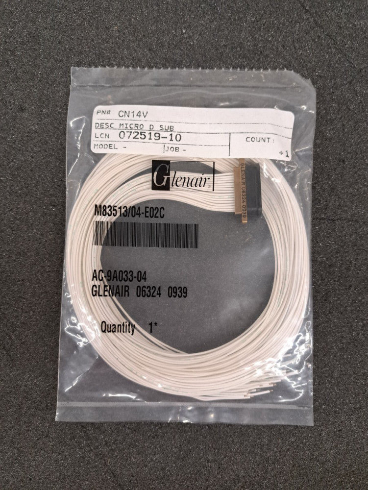 New, Glenair, M83513/04-E02C, Cable Assembly Hook-up Wire 0.91m 26AWG 31 POS D-S