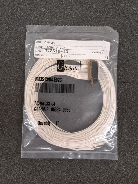 New, Glenair, M83513/04-E02C, Cable Assembly Hook-up Wire 0.91m 26AWG 31 POS D-S