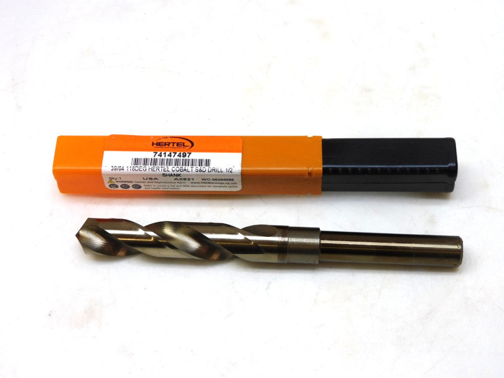 Hertel 74147497 39/64" 118° Cobalt S&D Drill 1/2" Shank