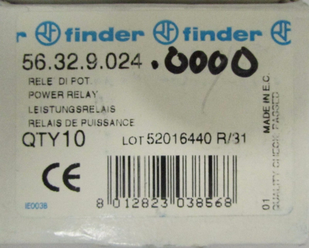 FINDER 56.32.9.024 12 Amp 24 VDC Relay 56 32 9 024 *PRICE PER EACH*