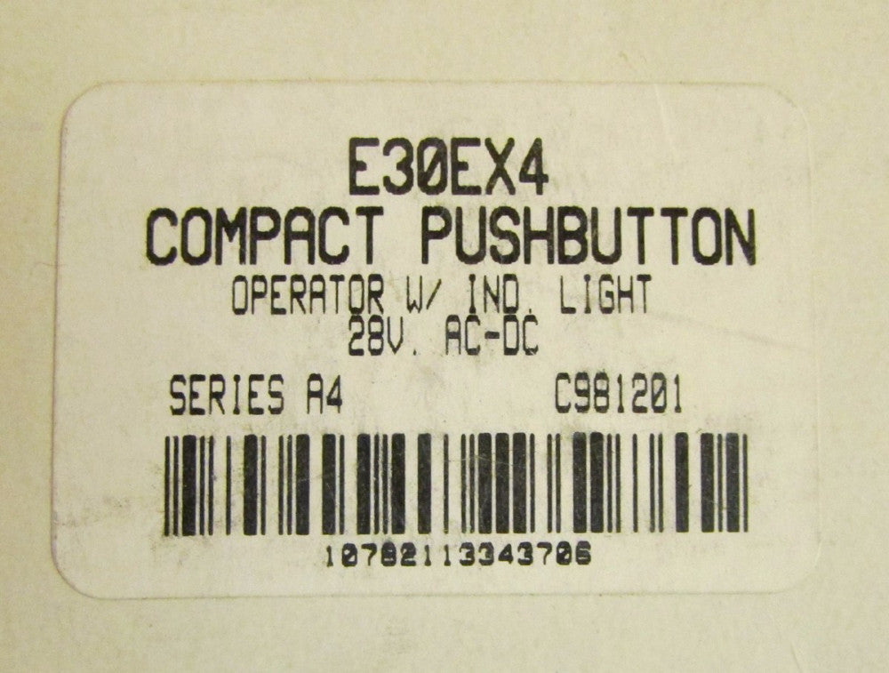 CUTLER HAMMER E30EX4 28 V AC DC Compact Push Button Operator