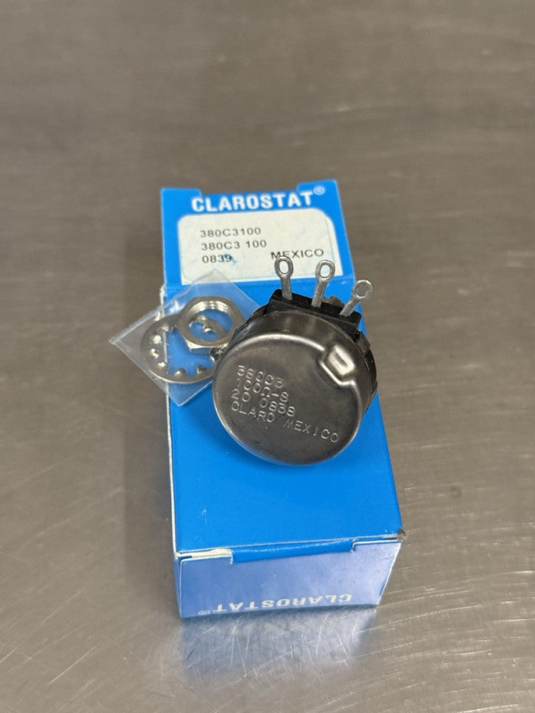 Clarostat 380C3100 Potentiometer - Unused - 100 OHM