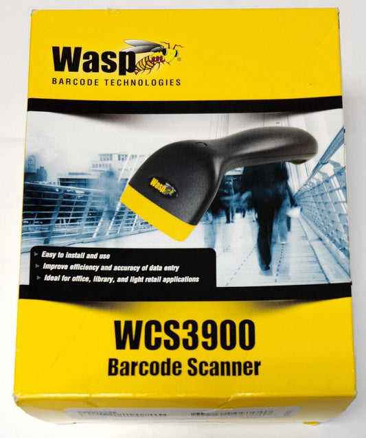 SEALED WASP WCS3900 Barcode Scanner WCS 3900 CCD with USB Cable Handheld