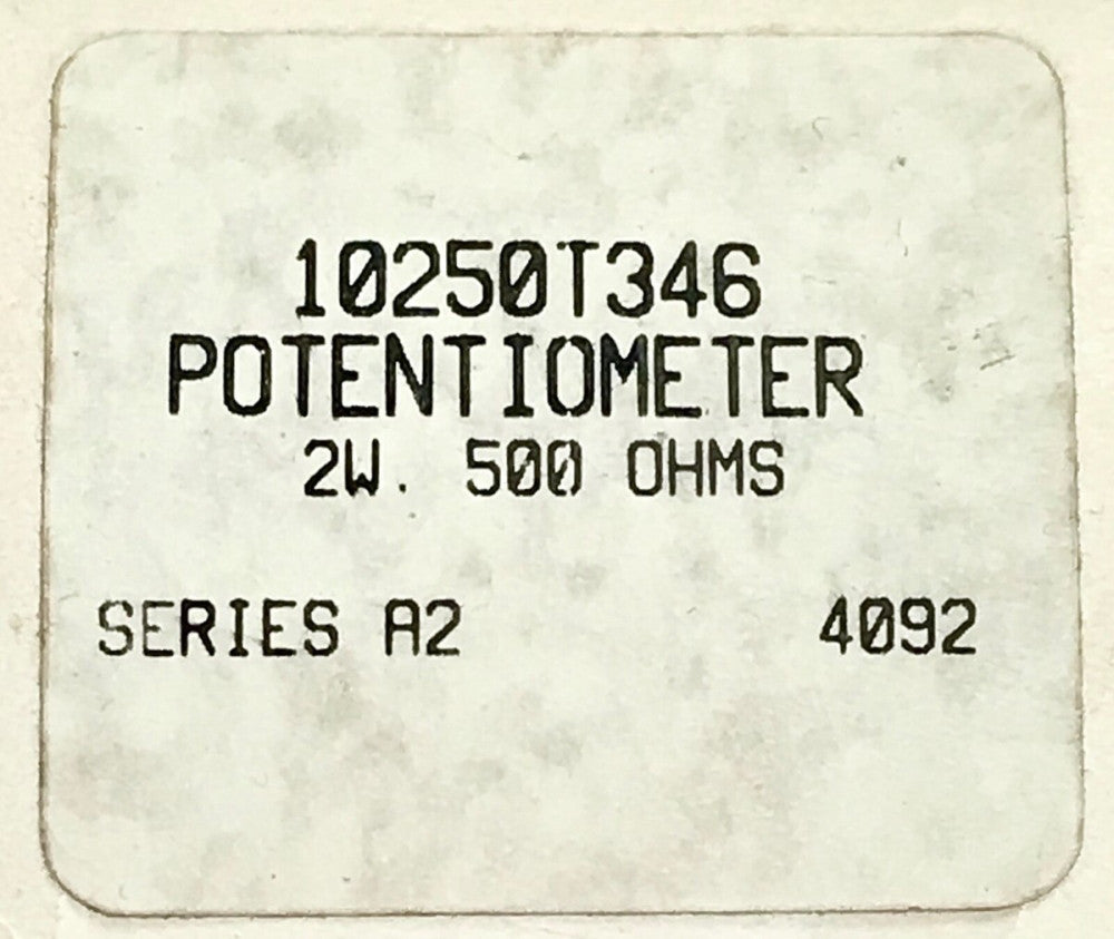 EATON CUTLER HAMMER 10250T346 2 Watt 500 OHM Potentiometer 