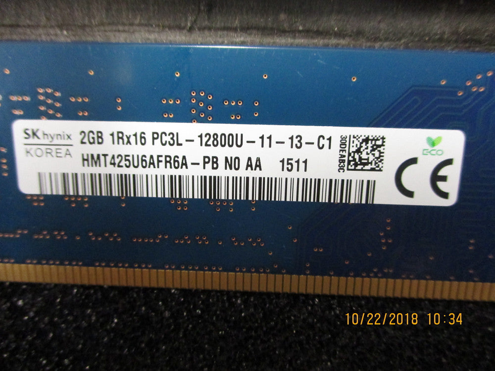 HMT425U6AFR6A Hynix 2GB PC3-12800 DDR3-1600MHz non-ECC Unbuffered BRAND NEW!