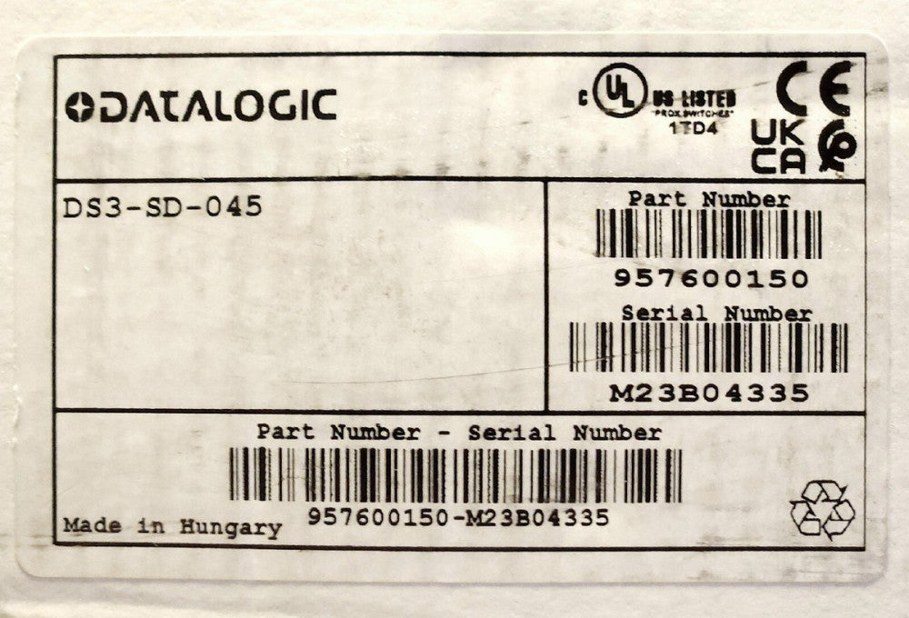 DATALOGIC DS3 SD 045 AREA SCAN 24 VDC Light Grid Emitter Receiver