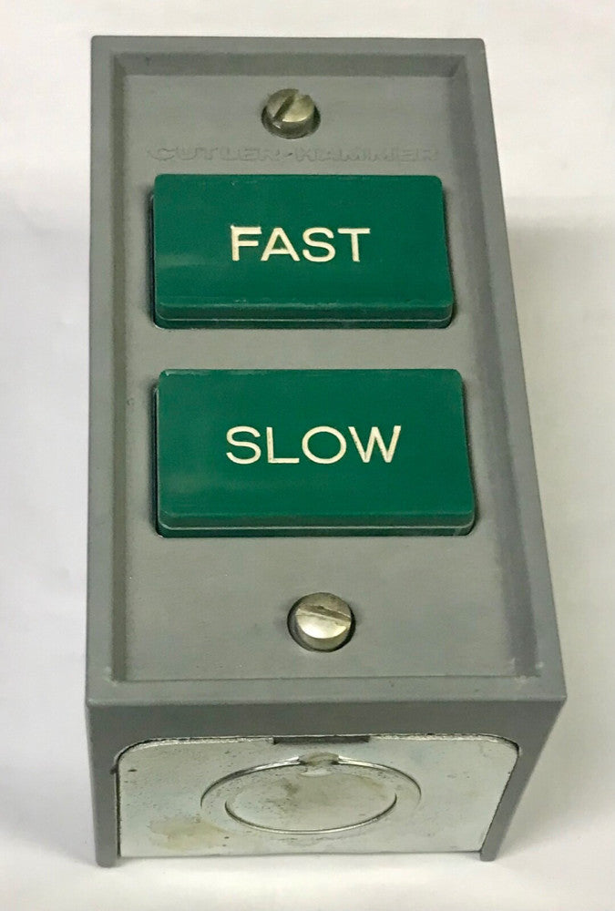 EATON CUTLER HAMMER 10250H6317 FAST SLOW Pushbutton Station Enclosure