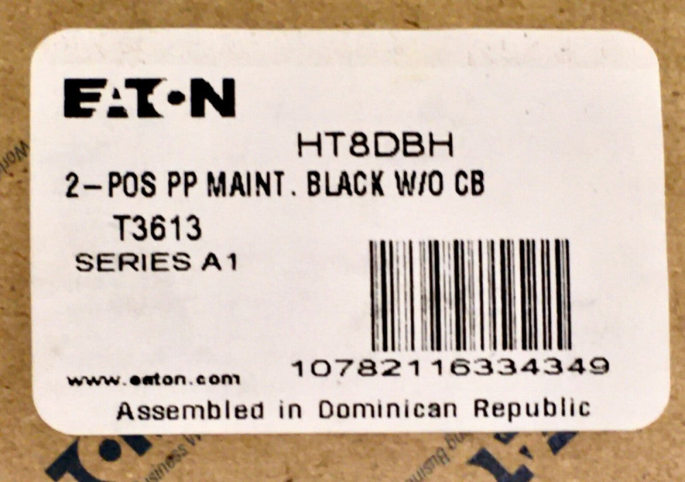 EATON CUTLER HAMMER HT8DBH 2 Position Black Mushroom Head Push Pull Operator