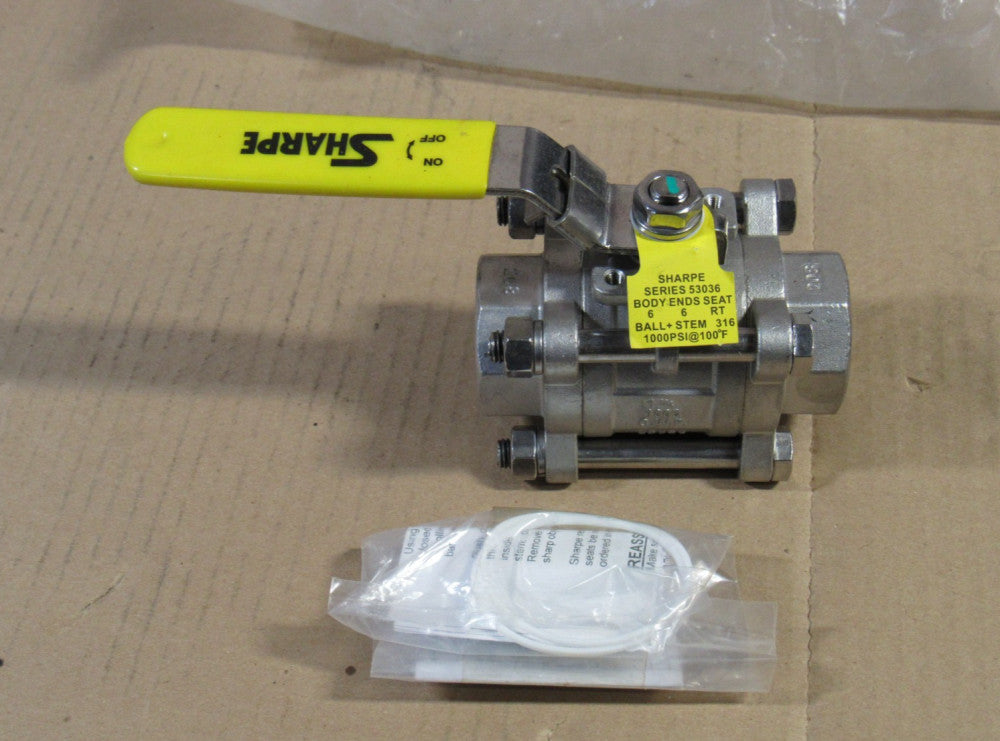 Sharpe 316 SS Stainless 1-1/4" Socket Weld Ball Valve 53036 1000PSI 100°F CF8M
