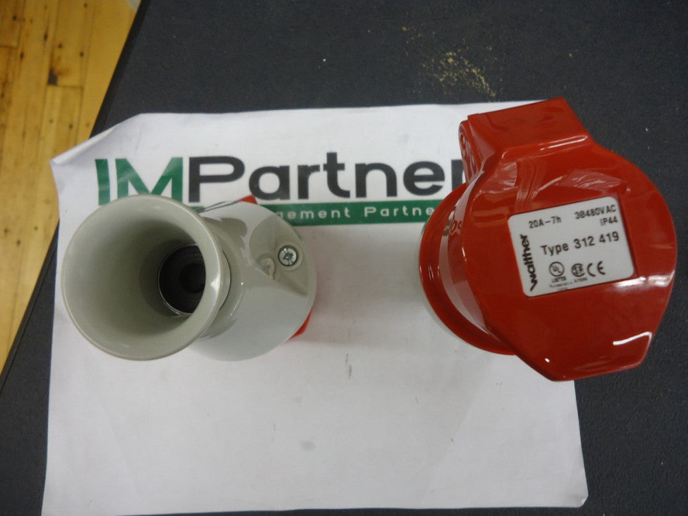 312 419, Walther, SP, 20A, CONN. With Cable Gland, 4 Wire, BRAND NEW!
