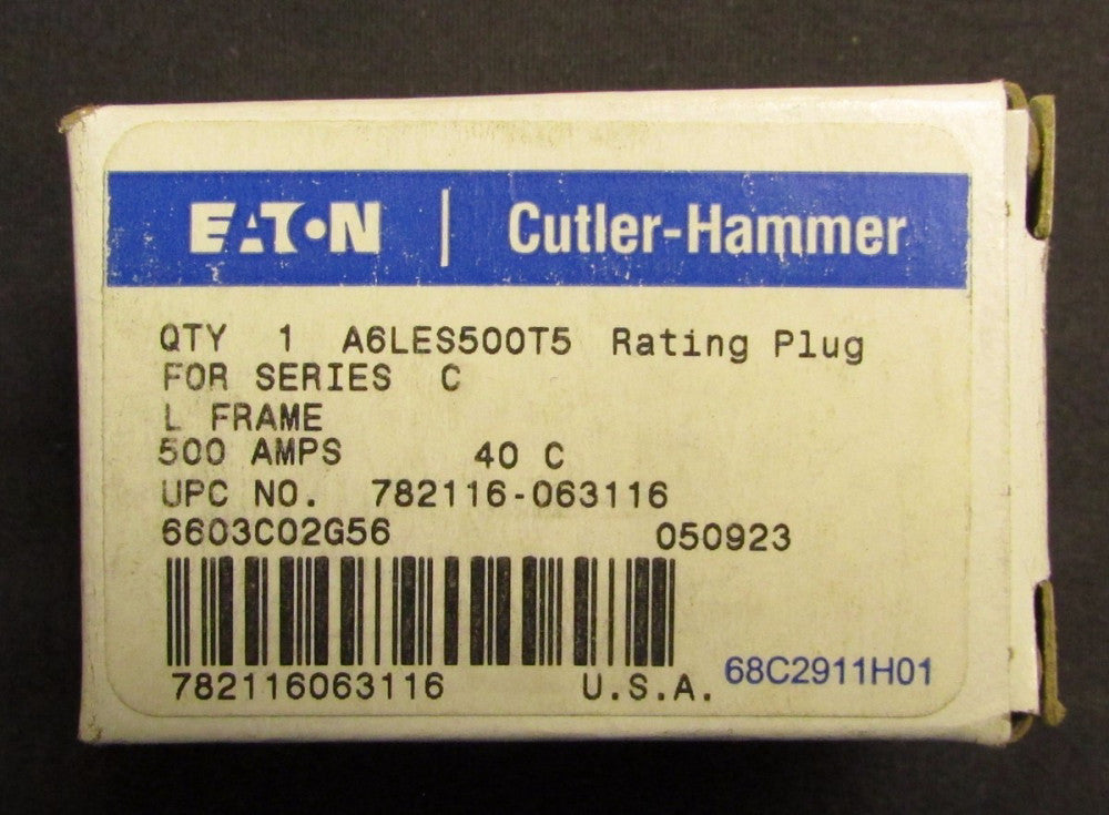 EATON CUTLER HAMMER A6LES500T5 L Frame Adjustable Rating Plug 6603C02G56