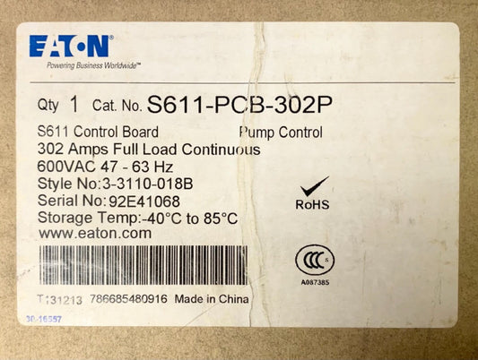 EATON S611 PCB 302P S611 302 AMP Drive Pump Control Board Module 600 VAC 