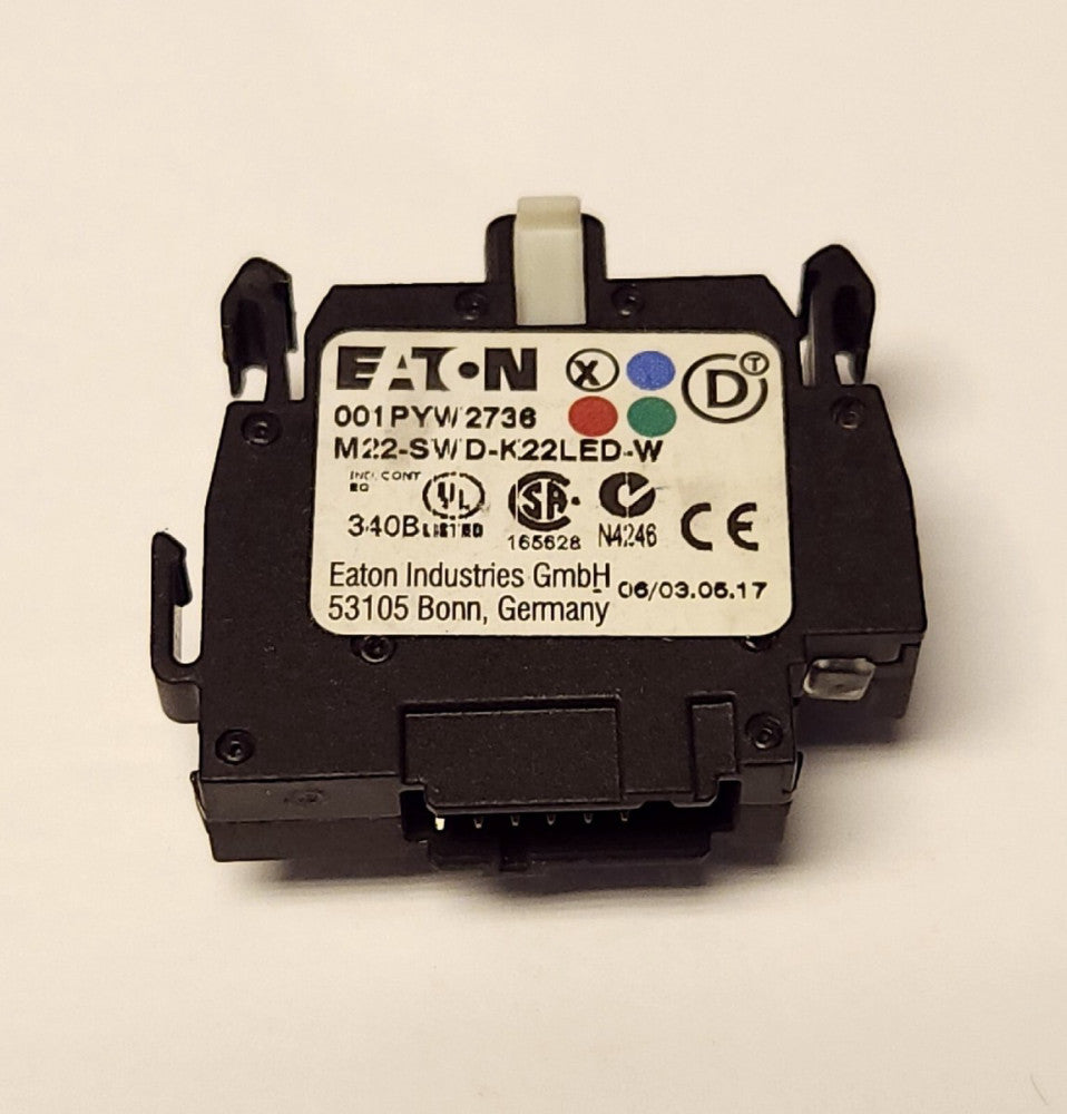 EATON M22 SWD K22LED W 3 Position Contact Block Switch LED WHITE 001PYW2738