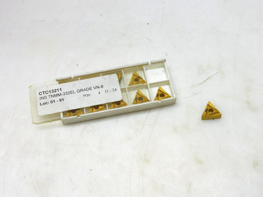 Lot Of  10 Valenite VN8 Carbide Inserts TNMM-332EL