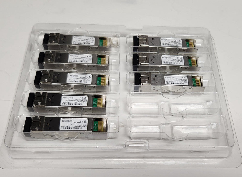 LOT OF 8 OSIOPTICS GP SFP2 1 Y OSI 1.25 Gbps GIGE Dell F10 Compatible 1310nm