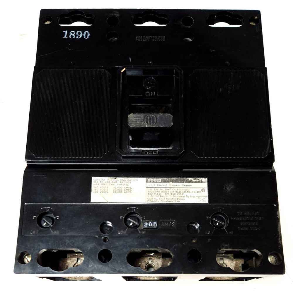 GOULD ITE JL3-F400 3 Pole F400 3 Pole 300 AMP JL3F400 Circuit Breaker D-439
