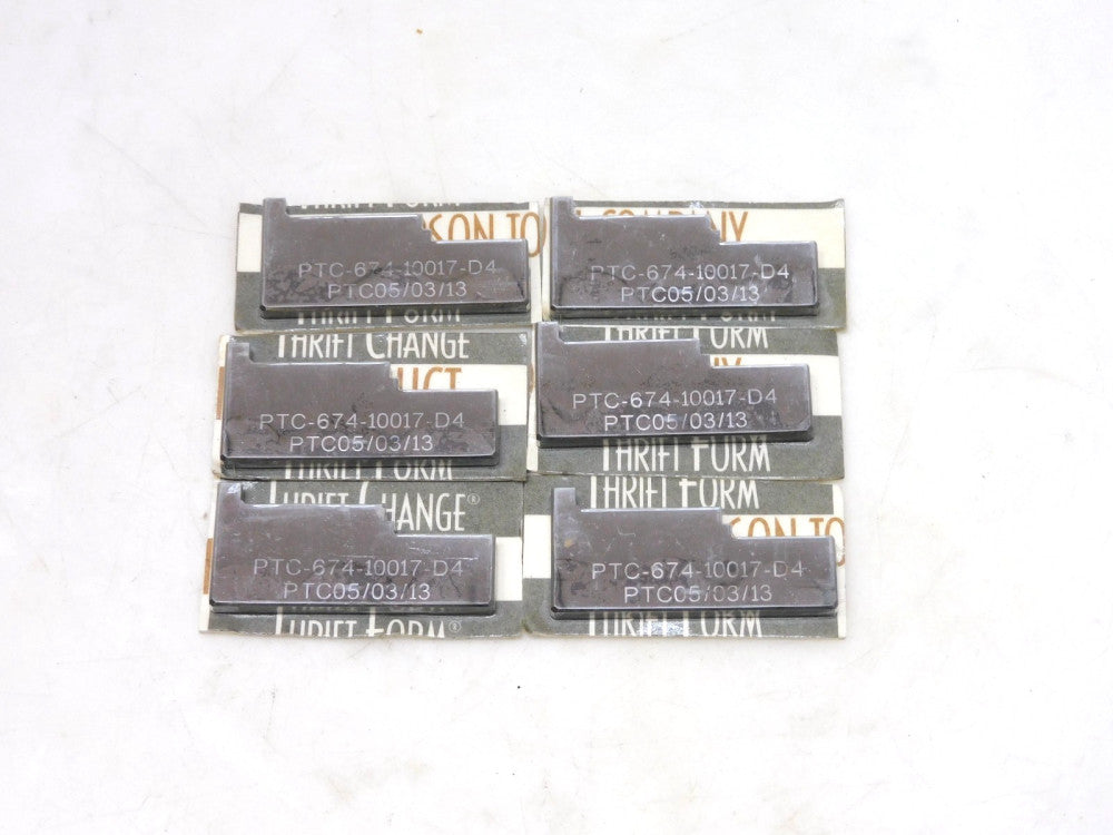 Peterson Tool PTC-674-10017-D4 Carbide Inserts Lot of 6