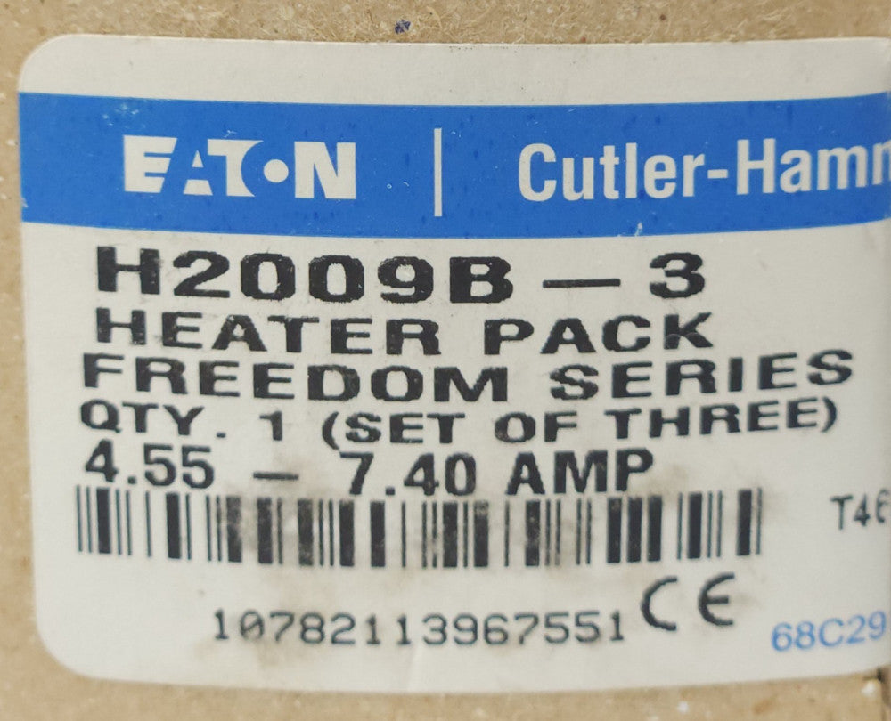 EATON CUTLER HAMMER H2009B-3 Freedom Series Heater PACK H2009B 3 4.55-7.40 AMP