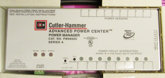 CUTLER HAMMER PM9800C Advance Power Center Power Manager PS052 PS070 PS125 PS200