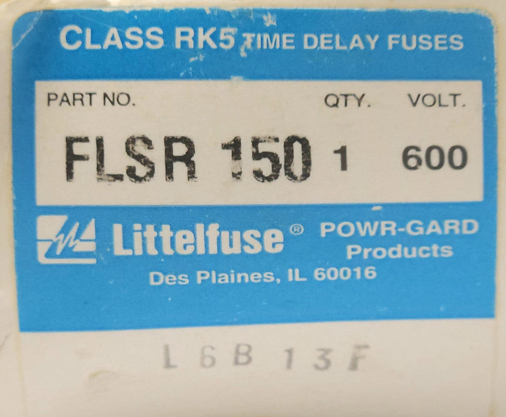 LITTELFUSE FLSR 150 Class RK5 150 AMP 600 VAC Time Delay Fuse
