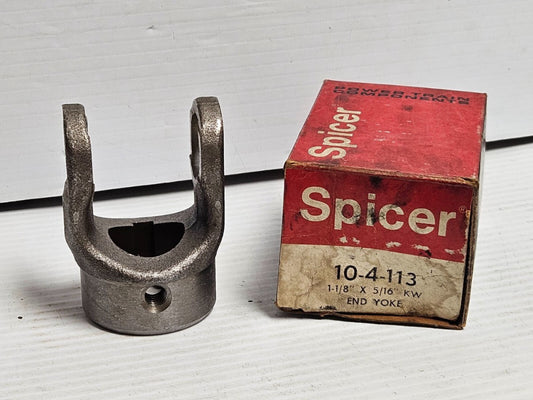 NEW SPICER UNIVERSAL JOINT END YOKE 10-4-113 1-1/8"BORE 5/16"KEYWAY