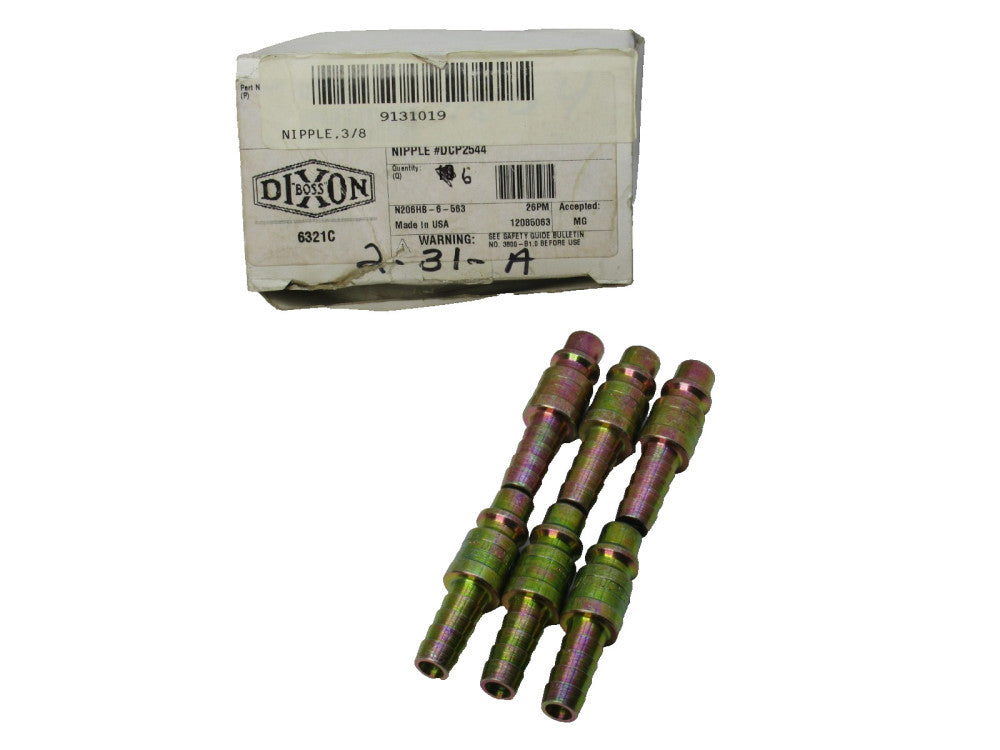 Dixon 6321C , N206HB-6-563 3/8" Nipple Fitting (New - Box of 6)