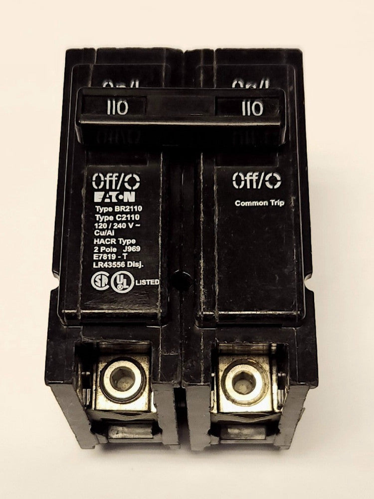 EATON CUTLER HAMMER BR2110 2 Pole 110 AMP Type BR Circuit Breaker