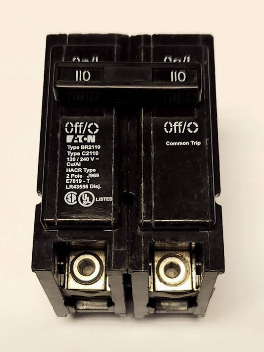EATON CUTLER HAMMER BR2110 2 Pole 110 AMP Type BR Circuit Breaker
