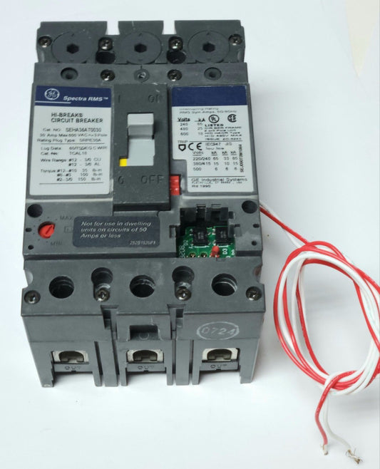 GENERAL ELECTRIC SEHA36AT0030 SPECTRA RMS 30 AMP HI BREAK Circuit Breaker 3 Pole