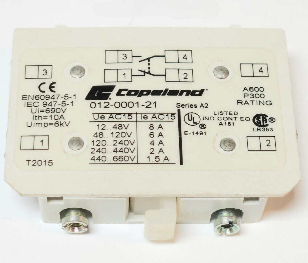 COPELAND EATON 012 0001 21 Side Mount Auxiliary Contact