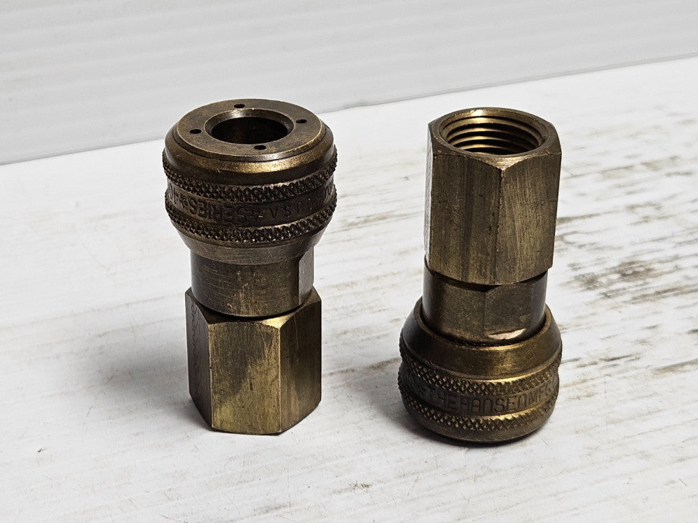 Hansen Series 8000 Brass Hydraulic Quick Connect Coupling Plug Fitting D9