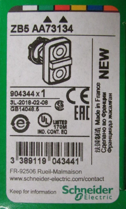 SCHNEIDER ELECTRIC ZB5 AA73134 Green Up Green Down Center Stop Dble Push Button 