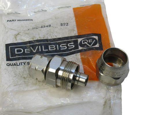 (NEW) DEVILBISS P-HC-4548 , PHC4548 3/8" Fluid Hose Connector