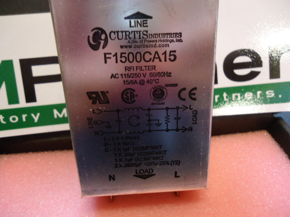 F1500CA15 Curtis Industries RFI Filter Brand New!