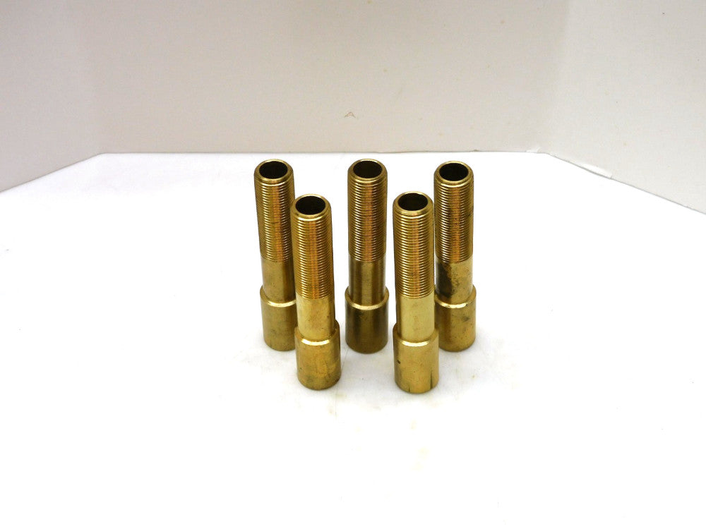 NO NAME BRASS EXTENSION ADAPTER 1/2" NPT MALE / FEMALE 100MM LENGTH LOT OF 5