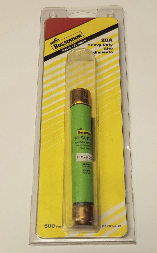 COOPER BUSSMANN BP FRS R 20 Heavy Duty 20 AMP Fuse 600 VAC 300 VDC