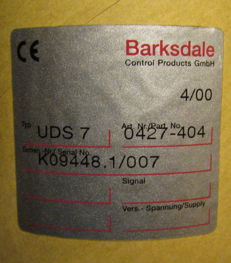 BARKSDALE UDS7 0427 404 UDS Dual Pressure Switch