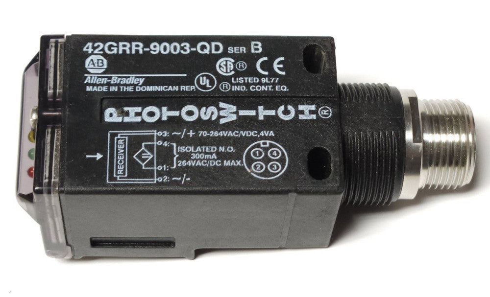 ALLEN BRADLEY 42GRR 9003 QD TRANSMITTER BEAM PHOTOSWITCH 70-264 VAC VDC