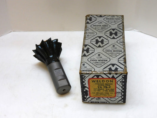 WELDON YA72-7 60° DOVETAIL ANGULAR CUTTER 1" SHAFT DIA 2-1/4" CUT DIA