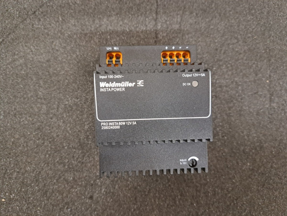 New, Weidmuller, 2580240000, DIN Rail Power Supplies 60W 12V 5A