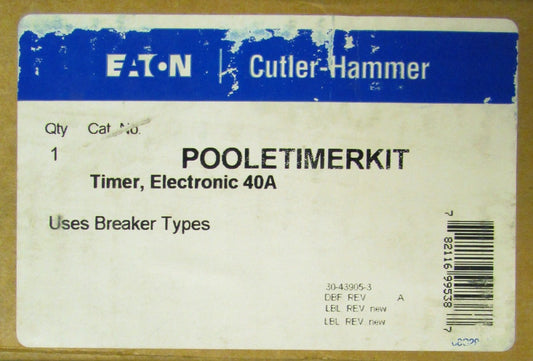 EATON CUTLER HAMMER POOLETIMERKIT Grasslin Controls GM40E B 120 GM40 Elec Timer