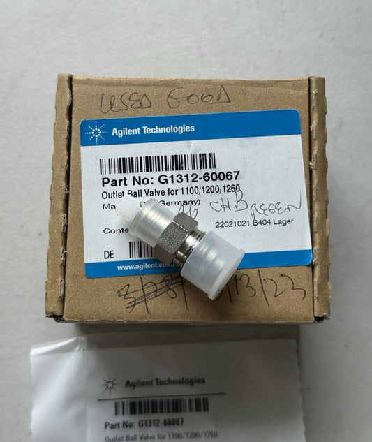 Agilent G1312-60067 Outlet Ball Valve for 1100, 1200, 1260 - USED