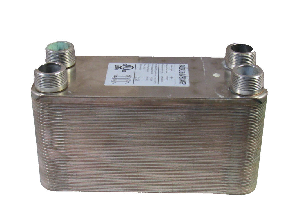 No Name LB60 Brazed Plate Heat Exchanger 1-1/4"MNPT 60Plate 12X5X6 - Used