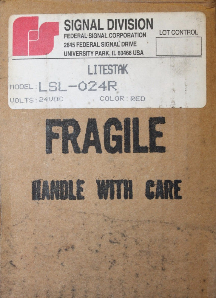 FEDERAL SIGNAL 24 VDC Red Litestak Light LSL 024R