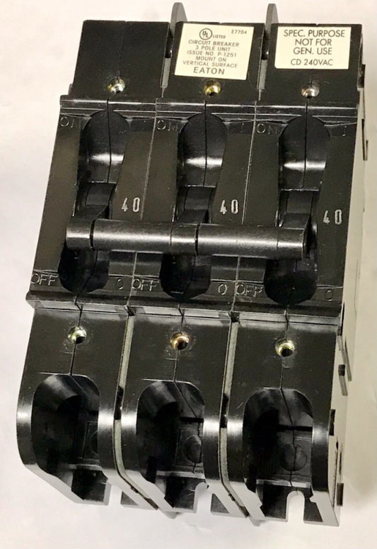 EATON HEINMANN CD3 Z369 2 3 Pole 40 AMP CD3 A2A3A3 DU 13221E8301-2