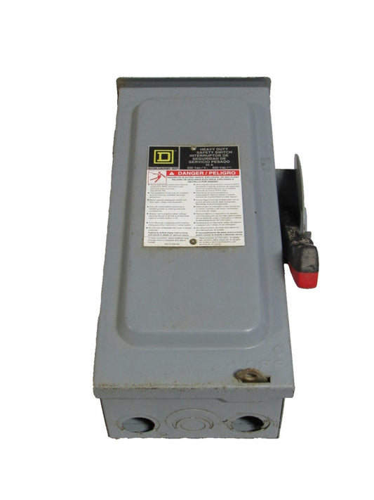 Square D H361RB Fused Safety Switch Ser F05 30 A Amp 600V 3P 3 Pole