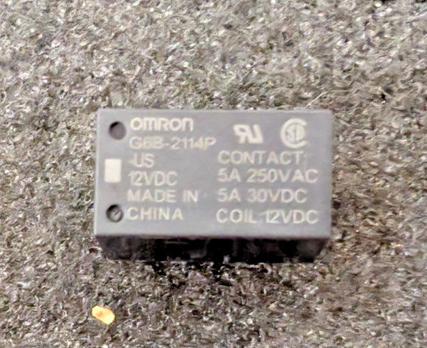 New, Omron, G6B-2114P-US-DC12, RELAY GEN PURPOSE DPST 5A 12V - Lot of 3pcs