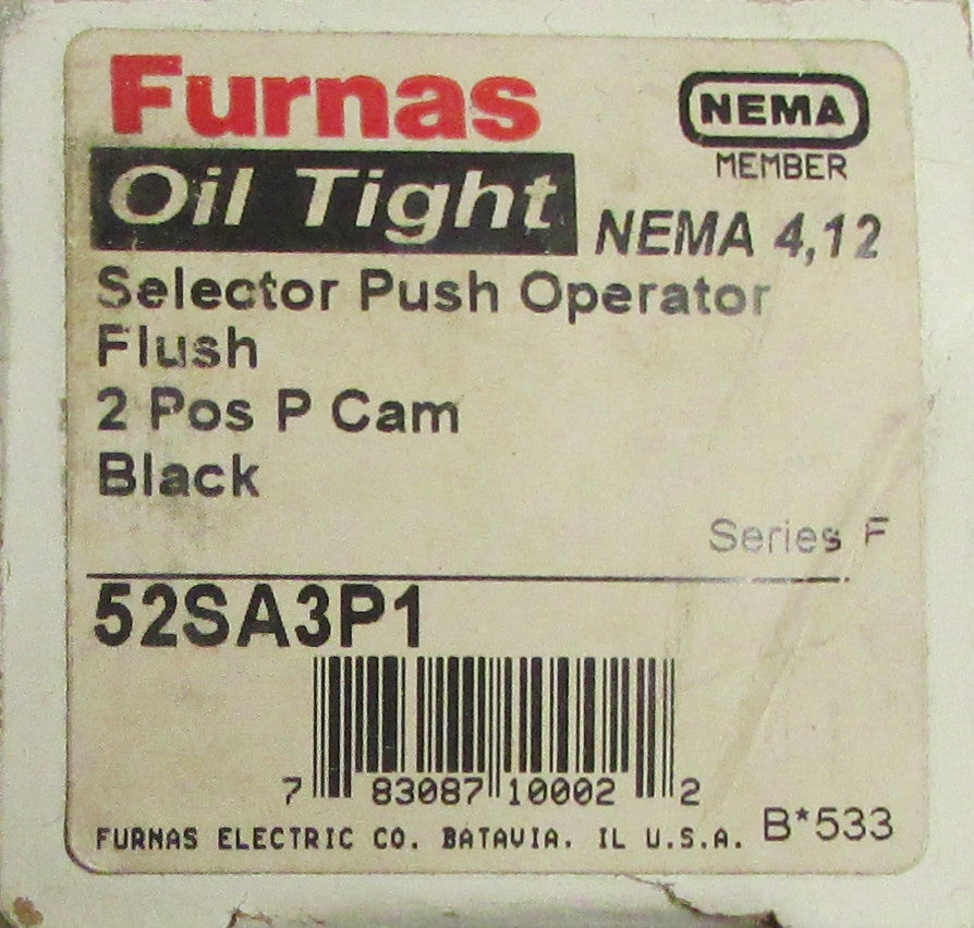  FURNAS SIEMENS 52SA3P1 Flush 2 Position Selector Switch 