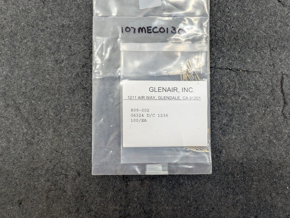 New, Glenair, 809-002, CONTACT, SOCKET, 28-22AWG, CRIMP - Lot of 5pcs